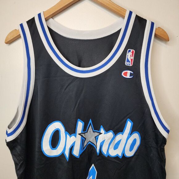 Vintage 90s Penny Hardaway Orlando Magic Champion Black Jersey Size 44 - Picture 2 of 12